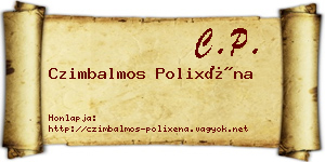 Czimbalmos Polixéna névjegykártya